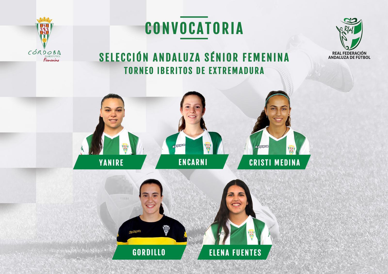 Cinco jugadoras del equipo femenino, convocadas con la selección andaluza