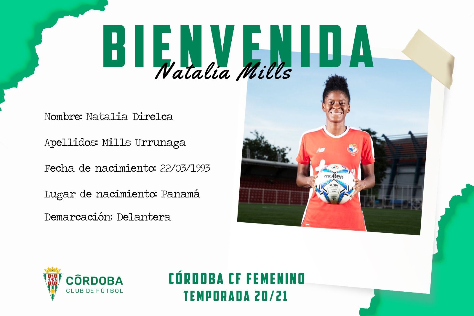 Natalia Mills, nueva jugadora del Córdoba CF Femenino