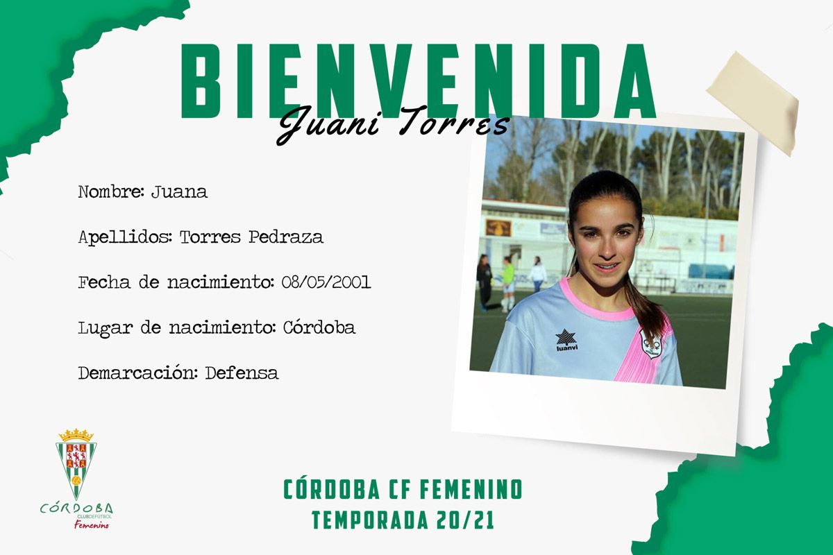 Juani Torres, nueva jugadora del Córdoba CF Femenino