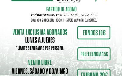 El Córdoba CF – Málaga CF, Día del Abonado