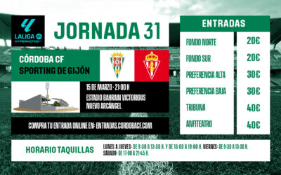 A la venta las entradas para el Córdoba CF – Real Sporting